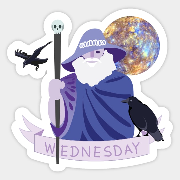 Wednesday - Woden (odin's) Day Sticker by InPBo